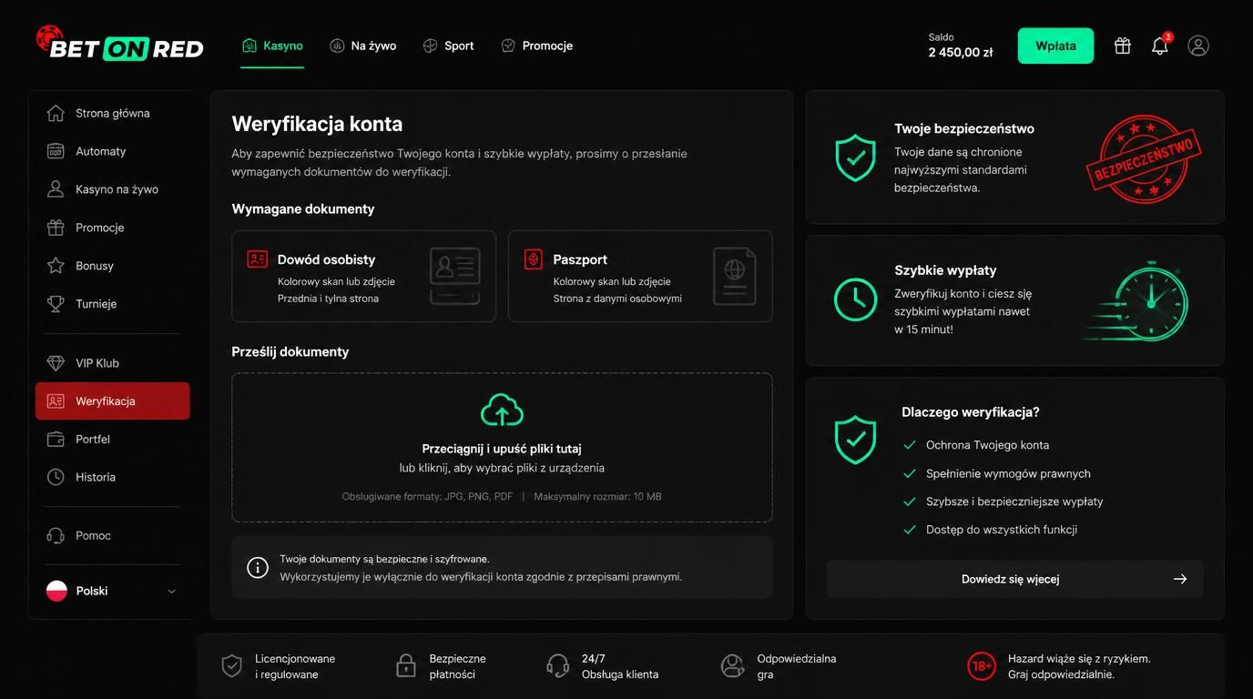 Proces KYC   dokumenty i bezpieczeństwo w BetOnRed